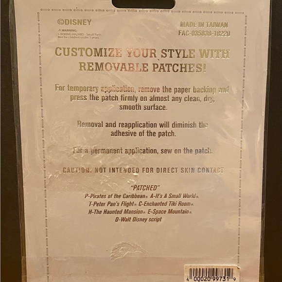 Disney Parks Patched The Nightmare Before Christmas 4 Removable Patch Set - Picture 2 of 2